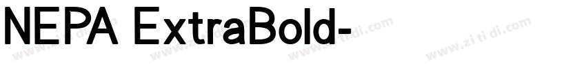 NEPA ExtraBold字体转换